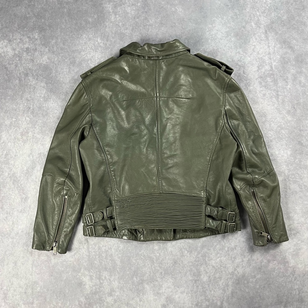 Diesel Olive Leather Jacket - Picture 3 of 8